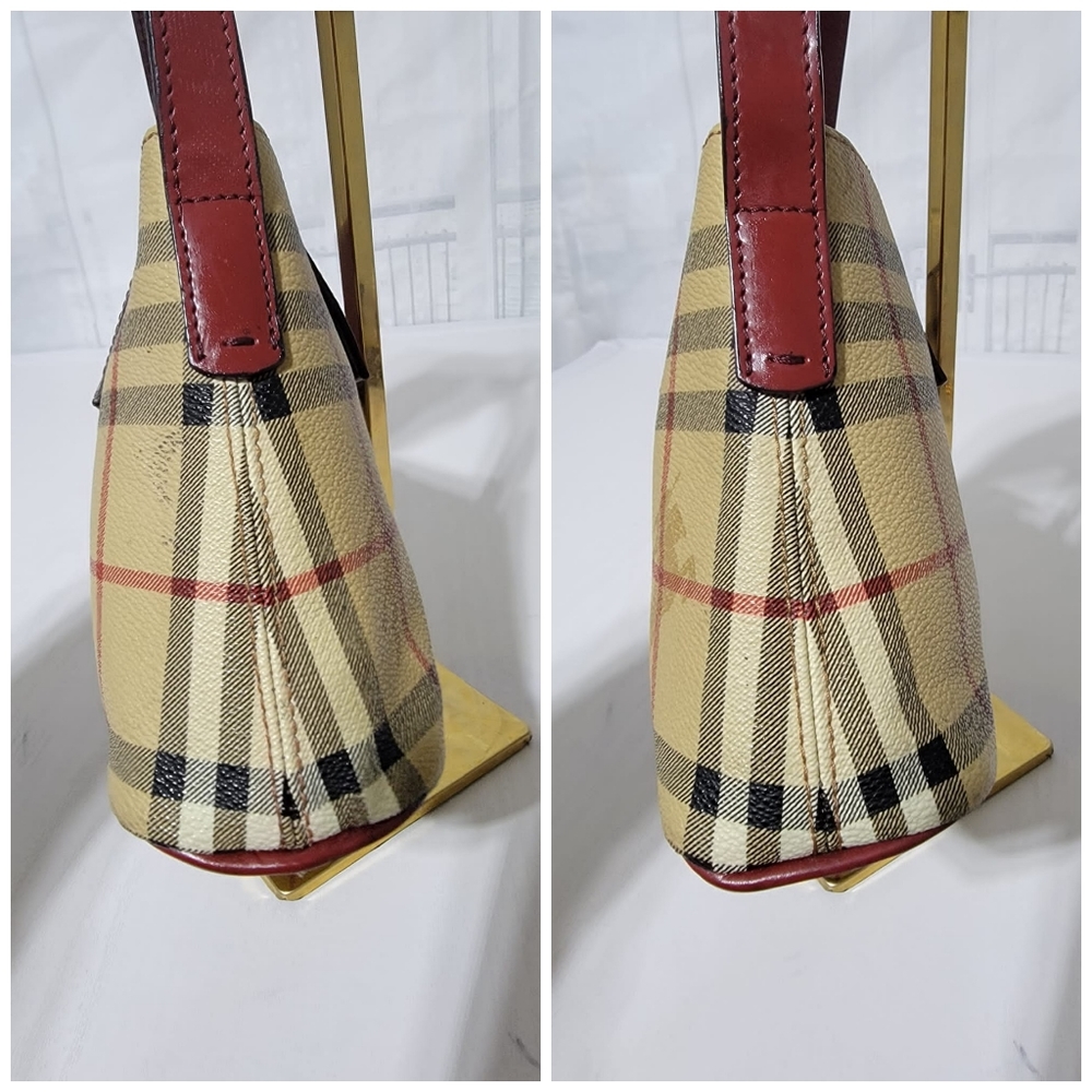 Burberry haymarket pattern Shoulder Bag Beige/Dark red - Picture 7 of 12